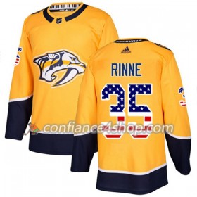 Adidas Maillot de Hockey Nashville Predators Pekka Rinne 35 2017-2018 Or USA Flag Fashion Authentic - Homme